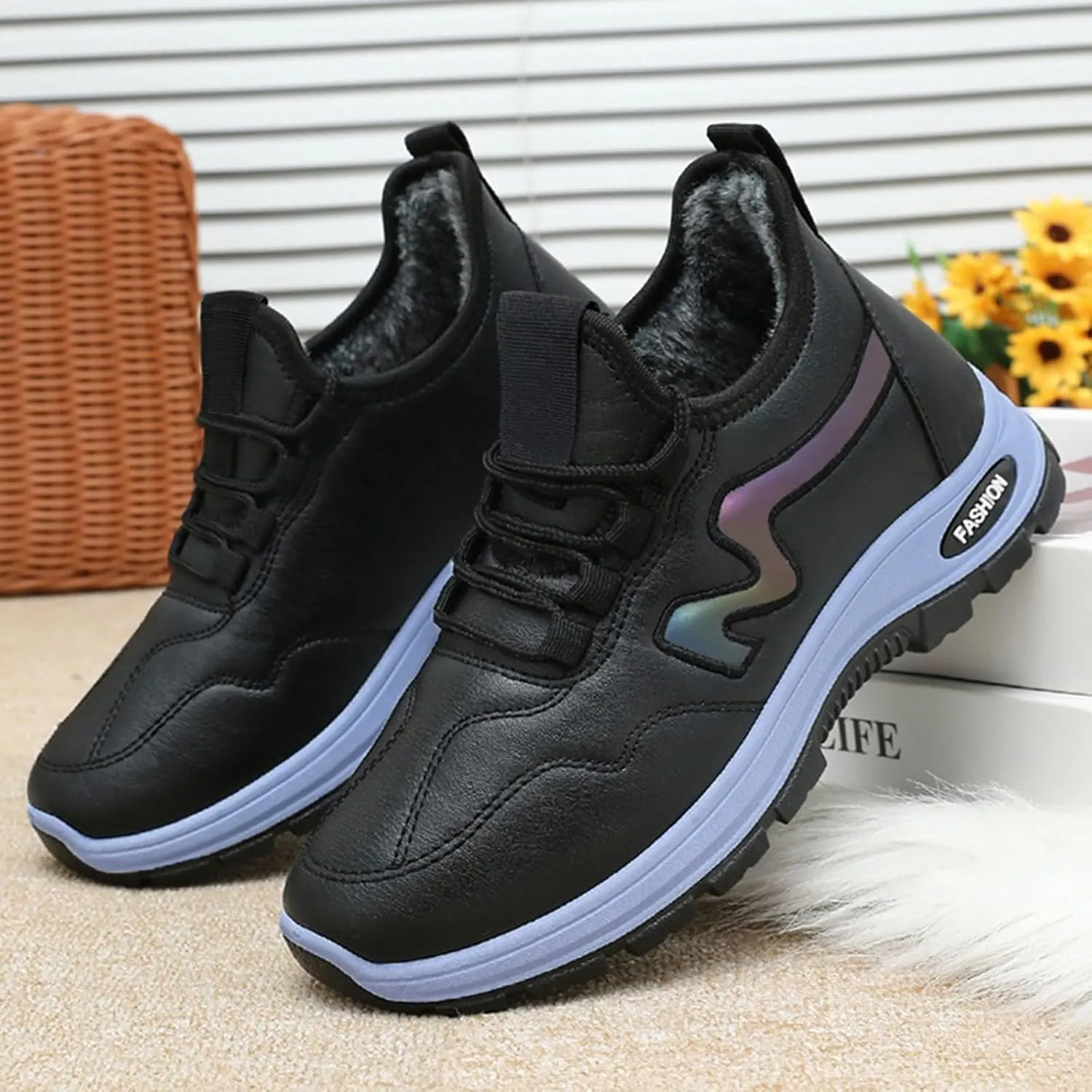 Men's Work Boots Soft Toe Hiking Sneakers Warm Fur Lined Womens Workout Shoes Winter Winter Backpacking Snow Botas Warm Water Hike Grounded Footwear