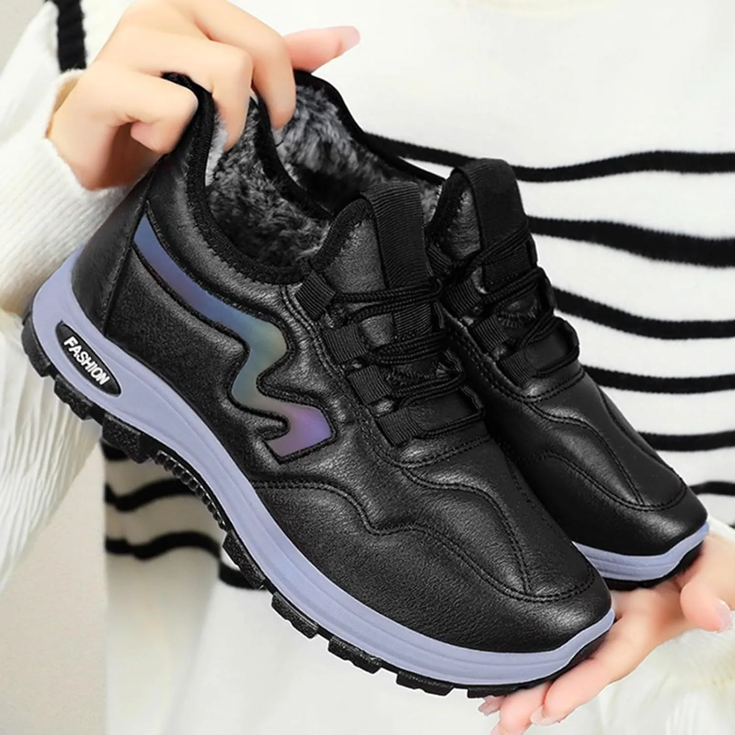 Men's Work Boots Soft Toe Hiking Sneakers Warm Fur Lined Womens Workout Shoes Winter Winter Backpacking Snow Botas Warm Water Hike Grounded Footwear