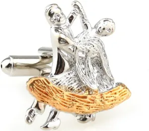 MRCUFF Dancer Salsa Dance Ballroom Pair of Cufflinks in a Presentation Gift Box