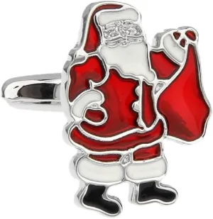 MRCUFF Santa Claus Christmas Toy Bag Pair Cufflinks in a Presentation Gift Box & Polishing Cloth