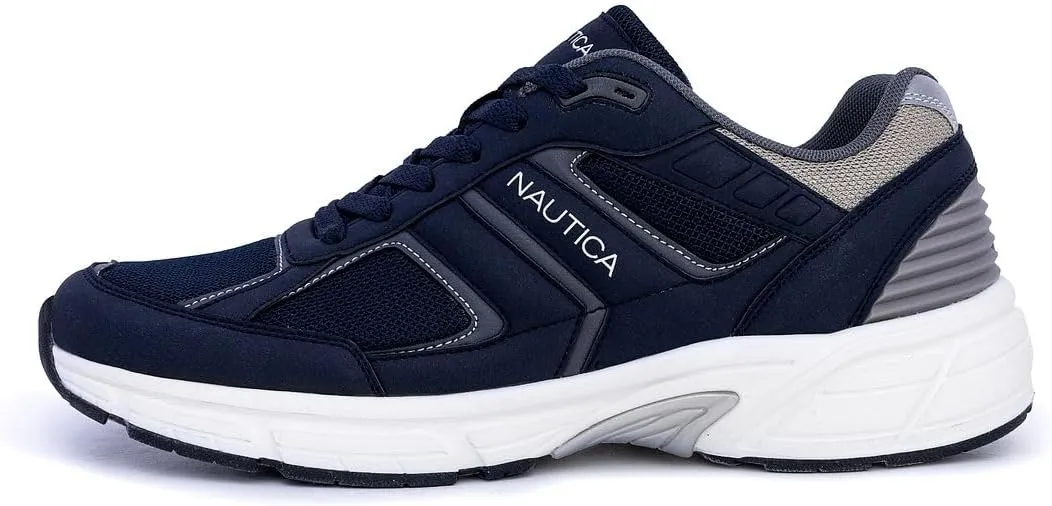 Nautica Mens Running Sneakers Sport Fashion Lace-Up Athletic Soft Shoes for Gym Tennis Men  Cushioned, Breathable, Lightweight & Comfortable