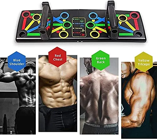 Nexqua Fitness Portable Push Up Board System, 14 in 1 Body Building Exercise Tools Workout Push Up Stand, Workout Board Training System for Men Women home gym(Black)