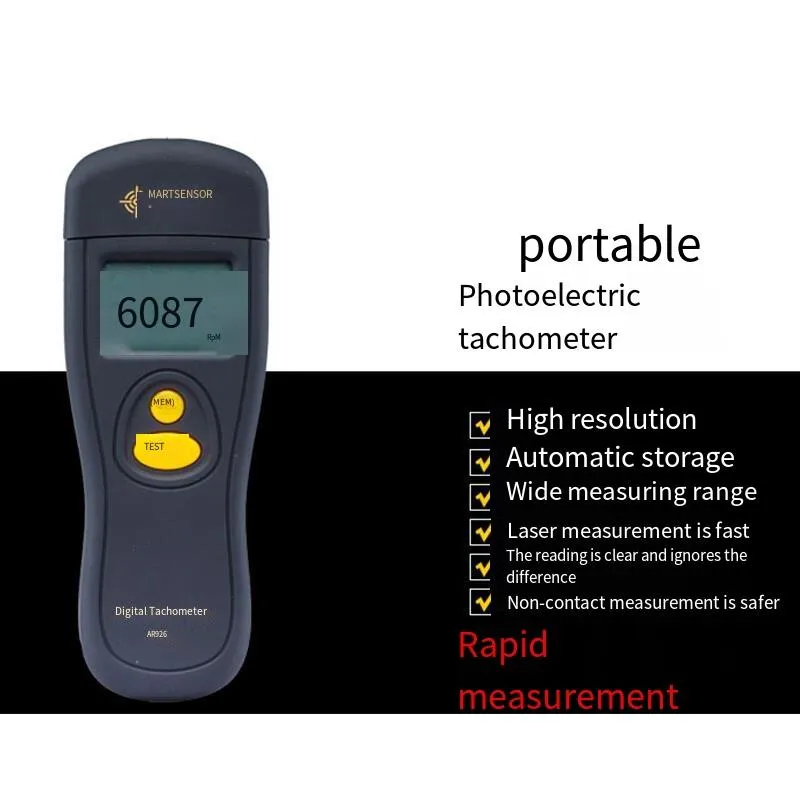 Non-contact Photoelectric Tachometer Laser Linear Velocity Tester Digital Display Velocity