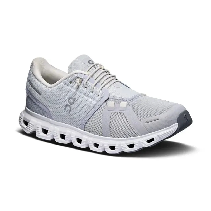 On Cloud Women's Cloud 6 Running Shoes- Glacier/ White