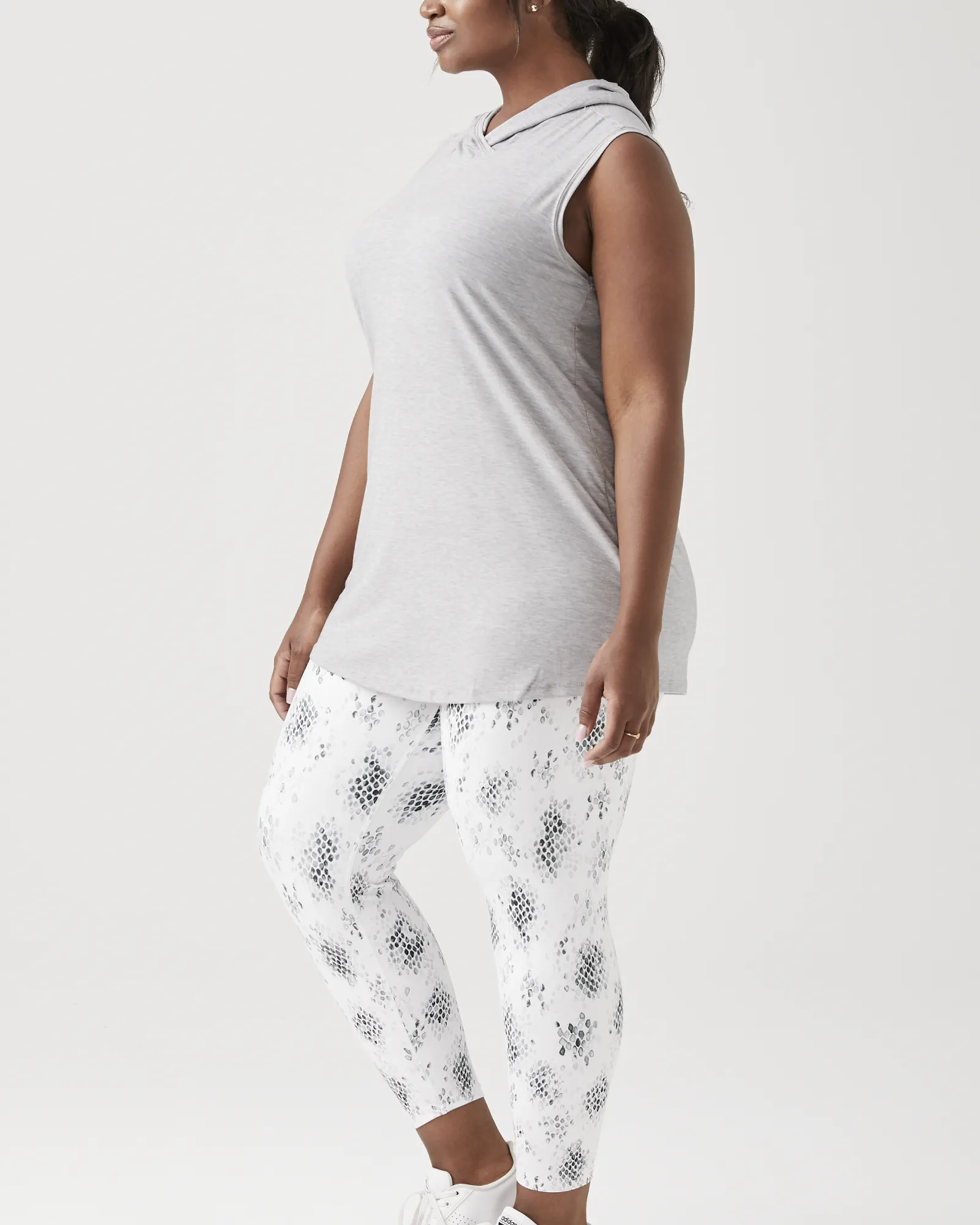 Oren Printed Legging | White / Silver