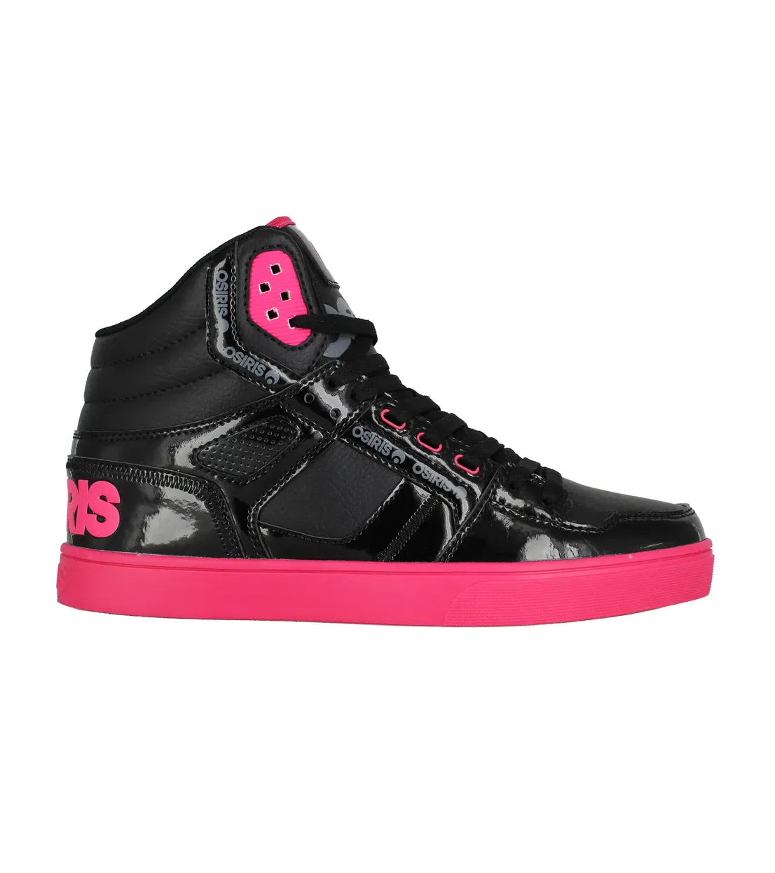 Osiris Clone Black Magenta Black Sneakers - Men