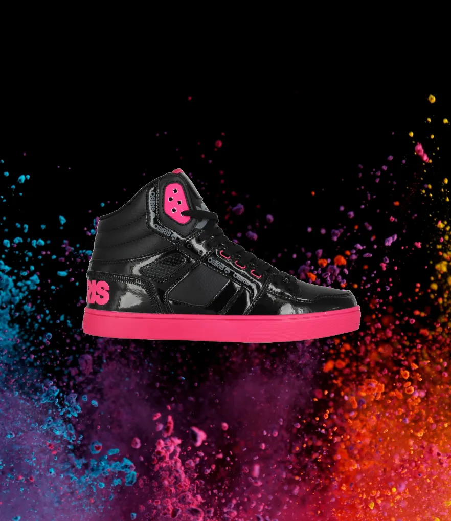 Osiris Clone Black Magenta Black Sneakers - Men