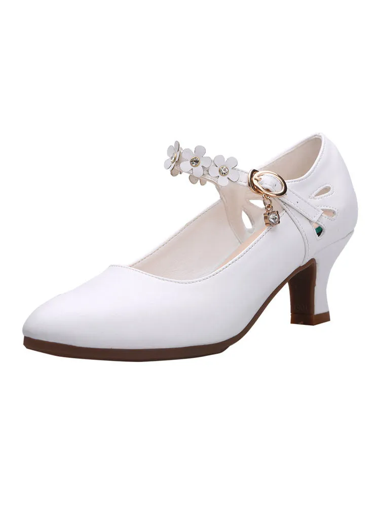 Outdoor Mid-heel Modern Dance Shoes Leather Moccasins