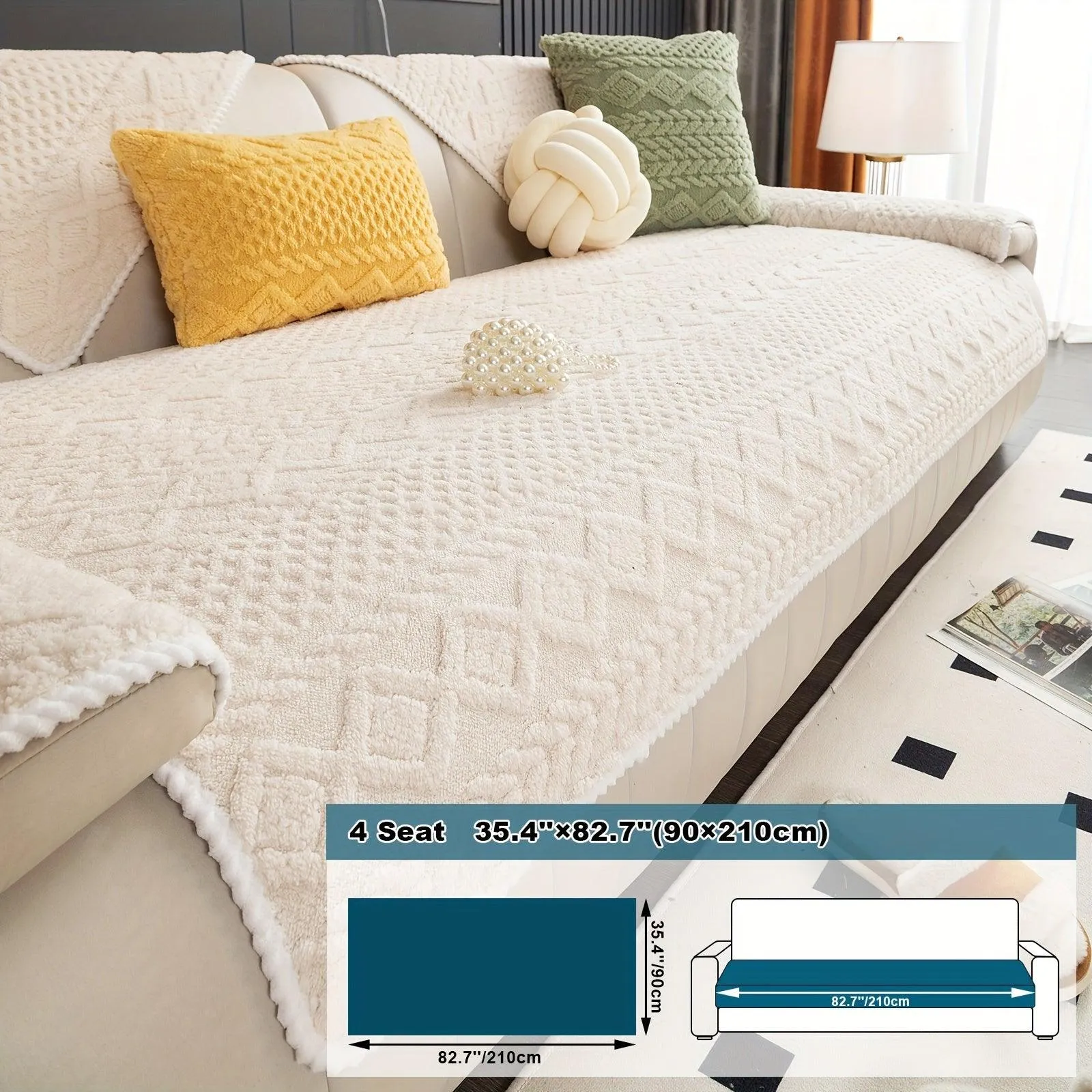 Pet-Friendly Couch Cover for Dogs, Non-Slip & Breathable