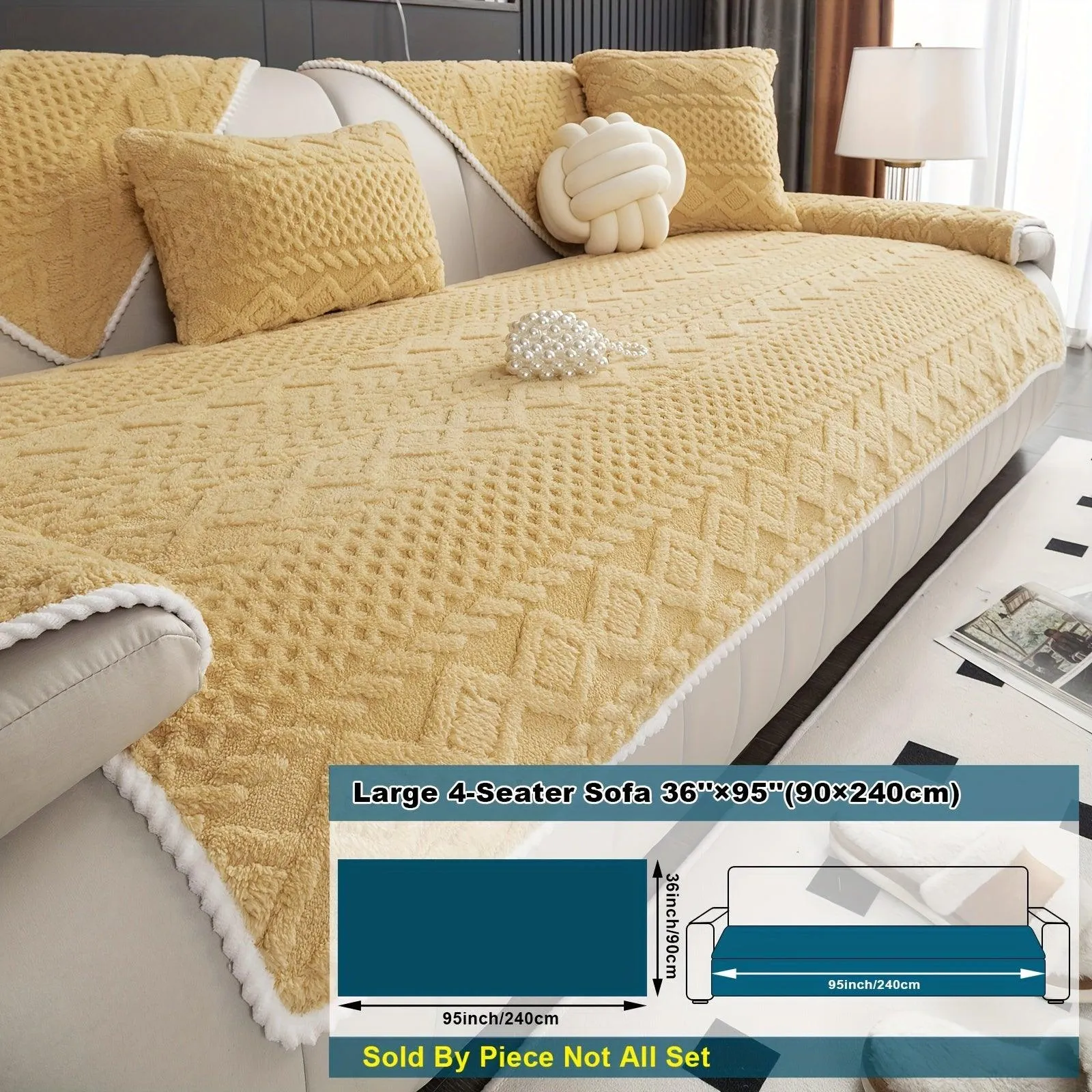 Pet-Friendly Couch Cover for Dogs, Non-Slip & Breathable
