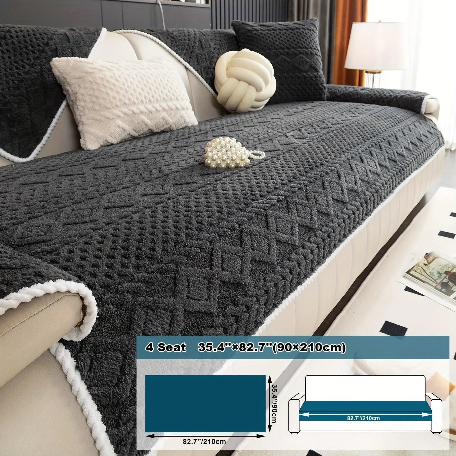 Pet-Friendly Couch Cover for Dogs, Non-Slip & Breathable