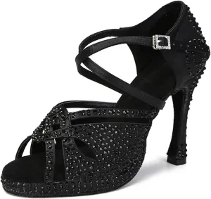 Platform Ballroom Dance Shoes - Party Performance Sneakers for Girls (9CM/3.54")