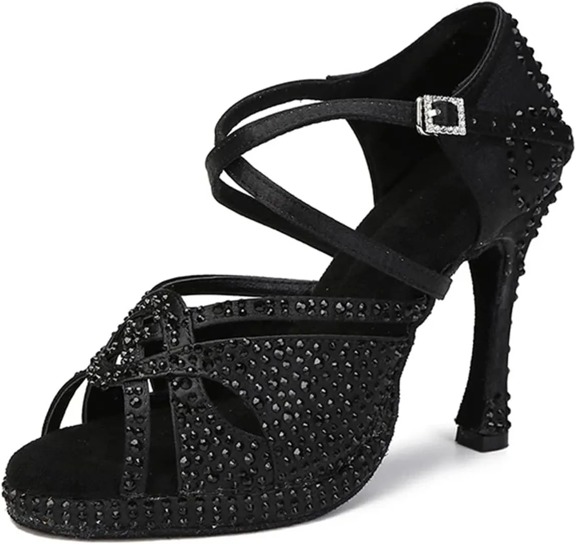 Platform Ballroom Dance Shoes - Party Performance Sneakers for Girls (9CM/3.54")