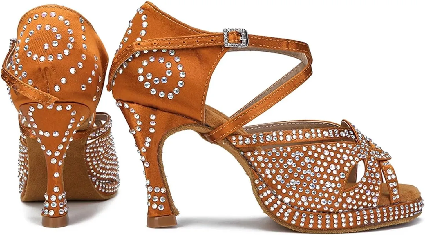 Platform Ballroom Dance Shoes - Party Performance Sneakers for Girls (9CM/3.54")