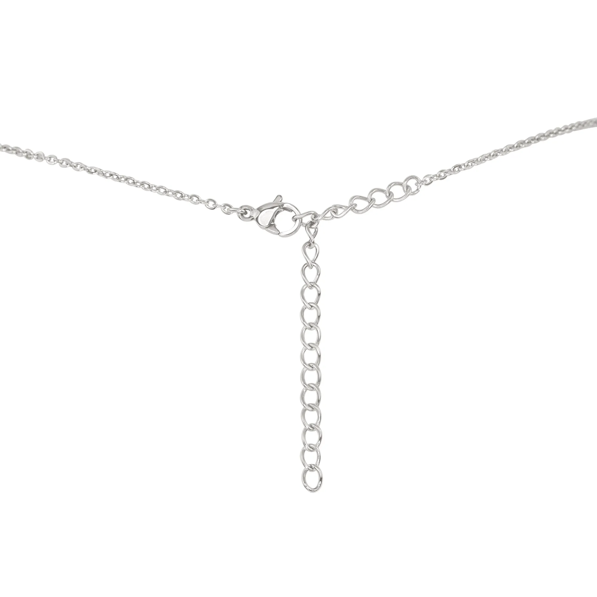 Rainbow Moonstone Mini Double Terminated Crystal Point Pendant Choker Necklace