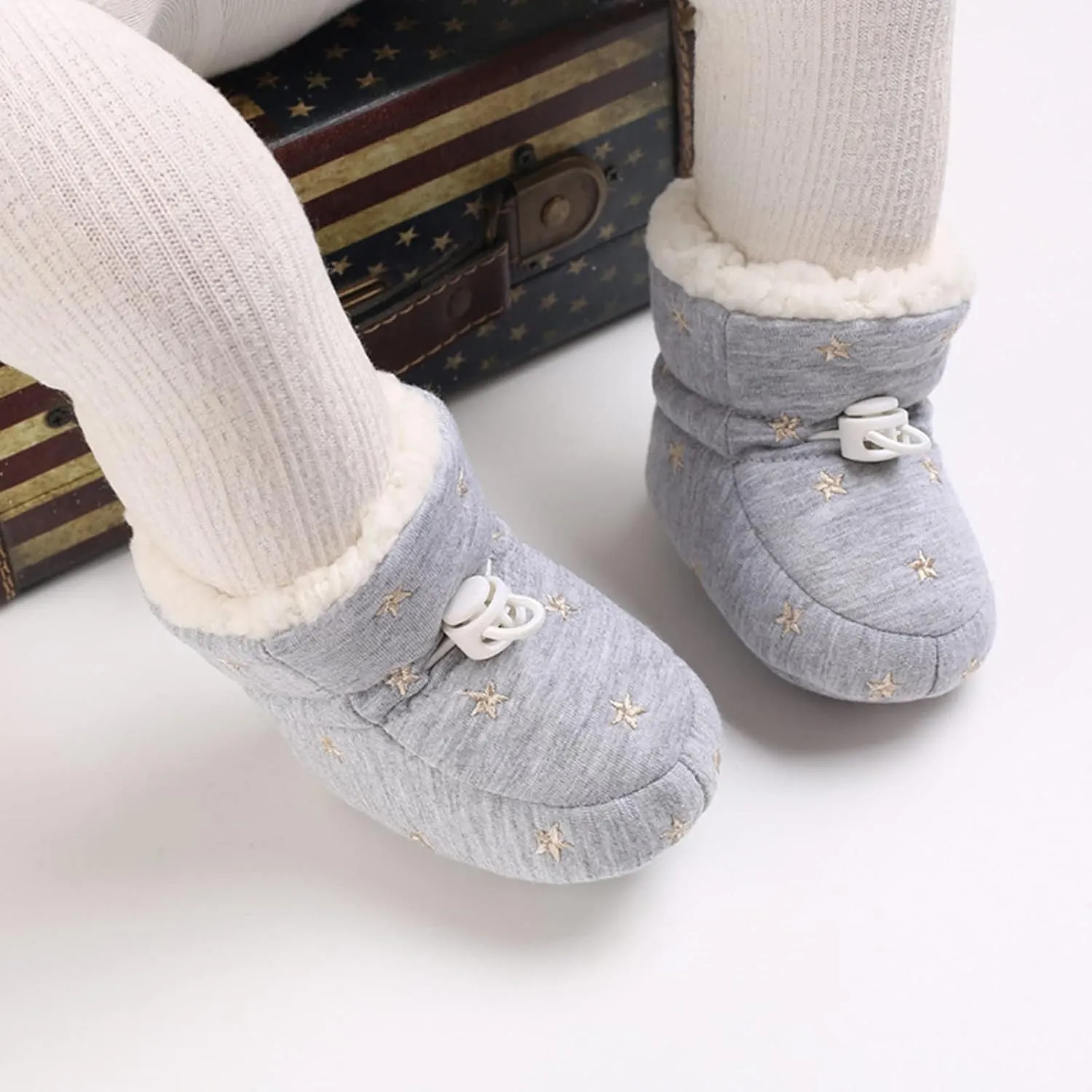 Shoes for Baby Girl Baby Shoes Fleece Warm Short Boots Shoes Fashion Printing Non Slip Breathable Nude Boots Size 3 Baby Girl Boots