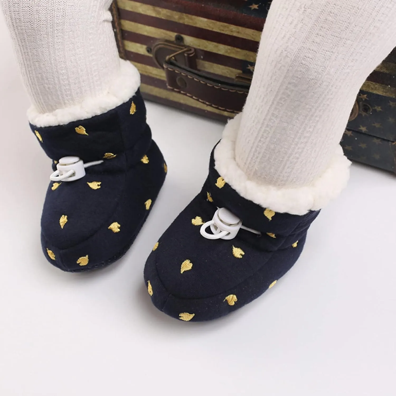 Shoes for Baby Girl Baby Shoes Fleece Warm Short Boots Shoes Fashion Printing Non Slip Breathable Nude Boots Size 3 Baby Girl Boots