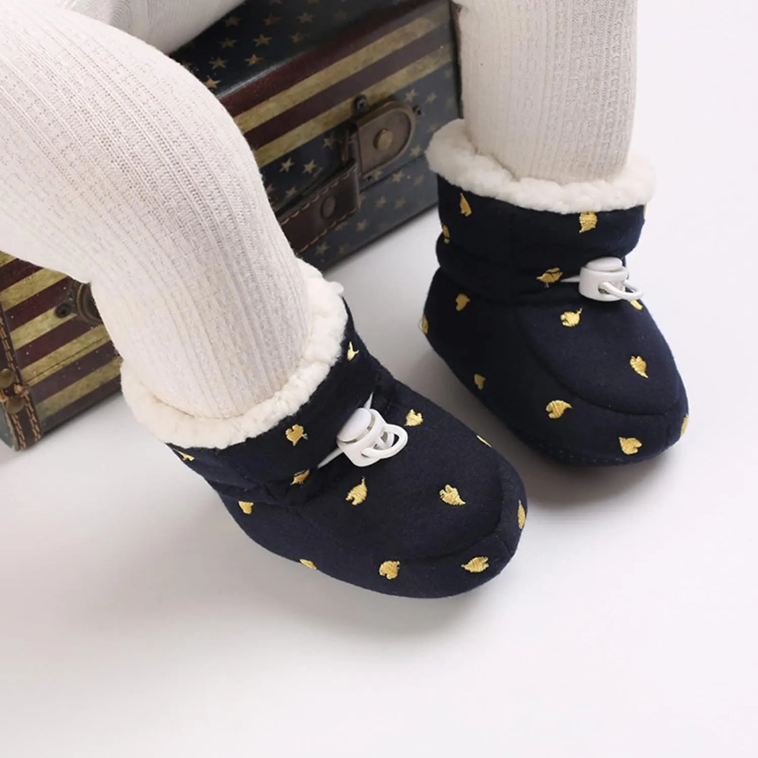 Shoes for Baby Girl Baby Shoes Fleece Warm Short Boots Shoes Fashion Printing Non Slip Breathable Nude Boots Size 3 Baby Girl Boots