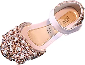 Spring and Summer Girls Dance Shoes Princess Dress Performance Shoes Flat Bottom Light Pearl Girls Booties Size