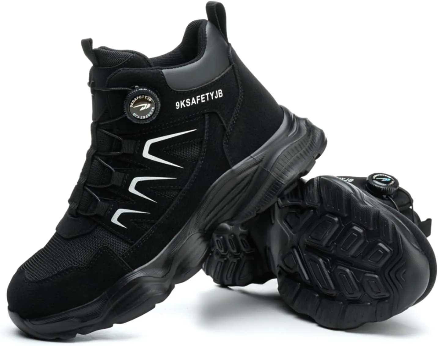 Steel Toe Work Safety Shoes - Puncture-Proof, Anti-Smash, Non-Slip, Shock-Absorbing, With Convenient Rotating Buckle, Middle-Top Protective Design - Ideal For Men And Women In Industrial, Construction, And Outdoor, All Seasons