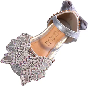 Summer Girls Dance Shoes Princess Dress Performance Shoes Silk Bow Rhinestone Mesh Bow Boots for girls booties 10