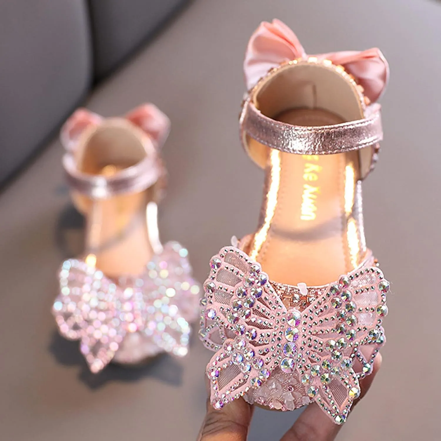 Summer Girls Dance Shoes Princess Dress Performance Shoes Silk Bow Rhinestone Mesh Bow Boots for girls booties 10