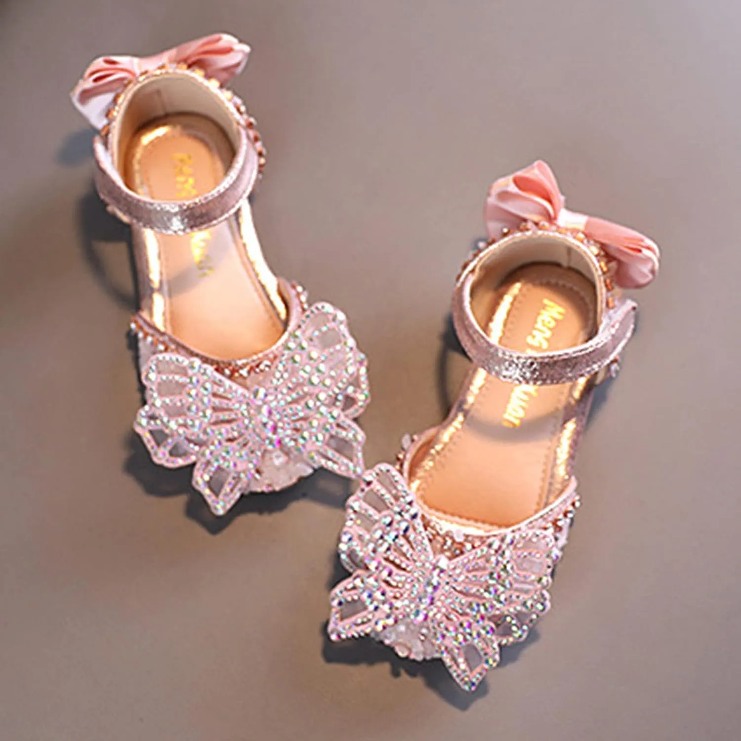 Summer Girls Dance Shoes Princess Dress Performance Shoes Silk Bow Rhinestone Mesh Bow Boots for girls booties 10
