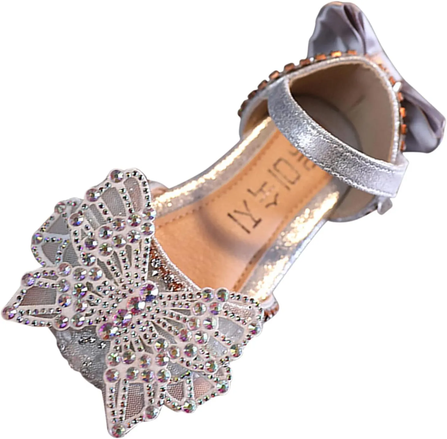 Summer Girls Dance Shoes Princess Dress Performance Shoes Silk Bow Rhinestone Mesh Bow Boots for girls booties 10