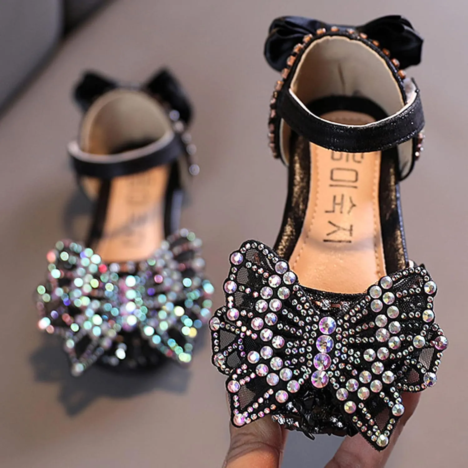 Summer Girls Dance Shoes Princess Dress Performance Shoes Silk Bow Rhinestone Mesh Bow Boots for girls booties 10