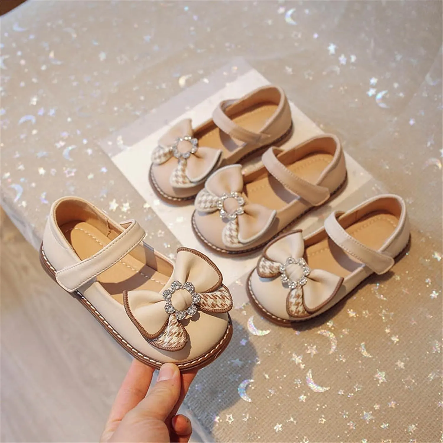 Toddler Flower Girl Bowknot Mary Jane Dress Shoes Cute School niform Platform Kids Elegant Baptism Pary Shoes