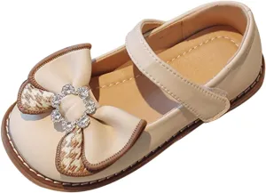 Toddler Flower Girl Bowknot Mary Jane Dress Shoes Cute School niform Platform Kids Elegant Baptism Pary Shoes