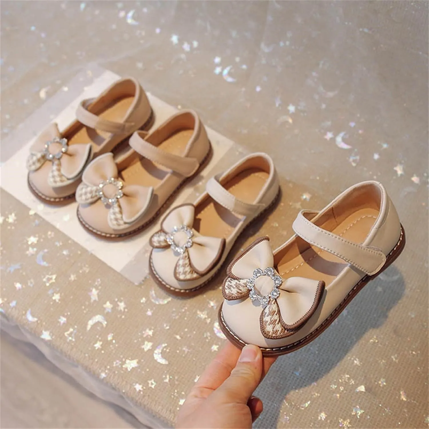 Toddler Flower Girl Bowknot Mary Jane Dress Shoes Cute School niform Platform Kids Elegant Baptism Pary Shoes