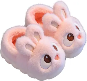 Toddler Fuzzy artoon Slippers Bunny Ear Memory Foam Warm Shoes Baby Infant Boys Girls Indoor Ankle Comfy Cotton Slipper