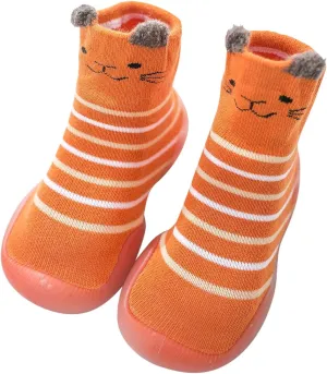 Toddler Girl Shoes,Toddler Baby First Walkers Socks Shoes Cartoon Animals Elastic Non-Slip Baby Shoes Baby Booties