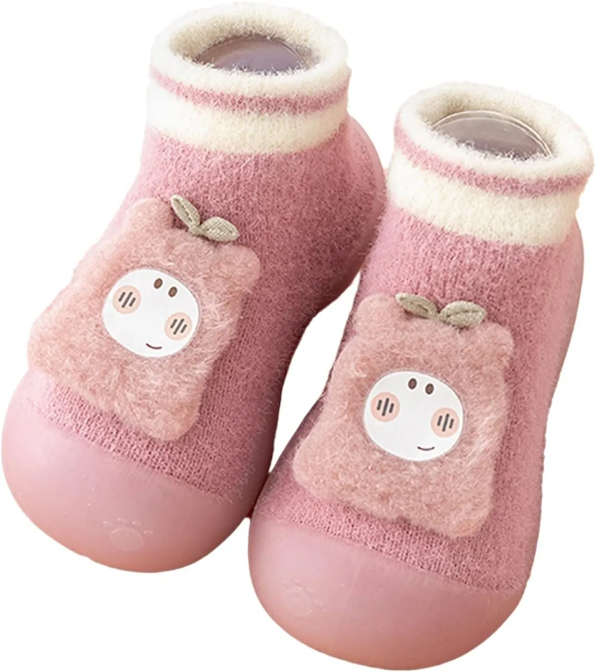 Toddler Raincoat Boots Infant Toddle Footwear Winter Toddler Shoes Soft Bottom Indoor Non Slip Warm Cartoon Bear Floor Socks Shoes Girl Shoes Size 5 Boots
