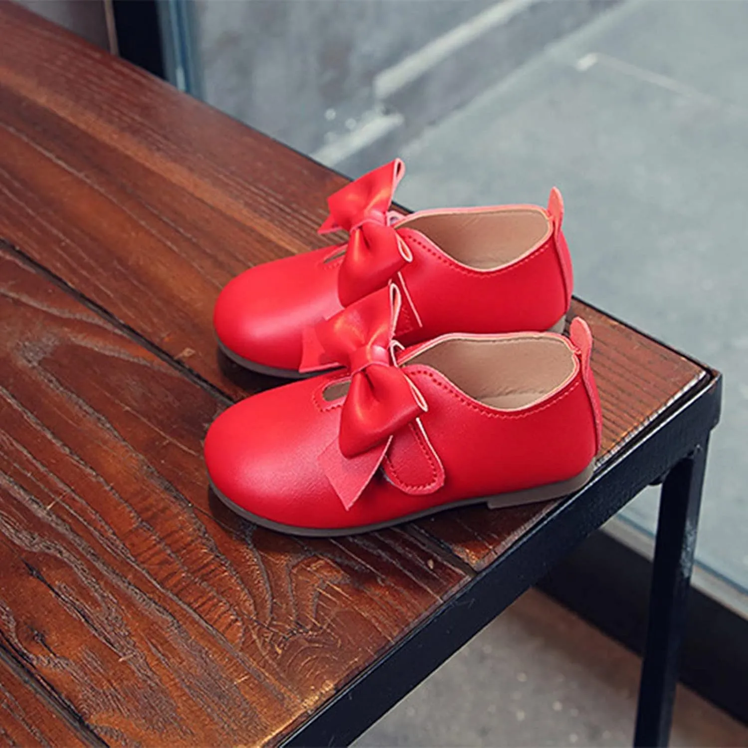 Toddler Tall Boots Girls Fashion Autumn Girls Casual Shoes Flat Light Hook Loop Solid Color Bow Little Girl Boots Size 7