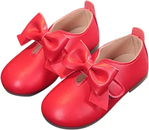 Toddler Tall Boots Girls Fashion Autumn Girls Casual Shoes Flat Light Hook Loop Solid Color Bow Little Girl Boots Size 7