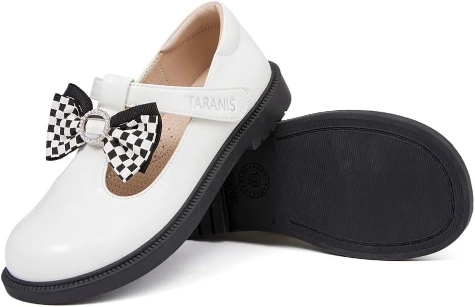 Toddler/Little Girls Mary Jane Bow Tie Flats Shoes Slip-on School Party Dress Shoes
