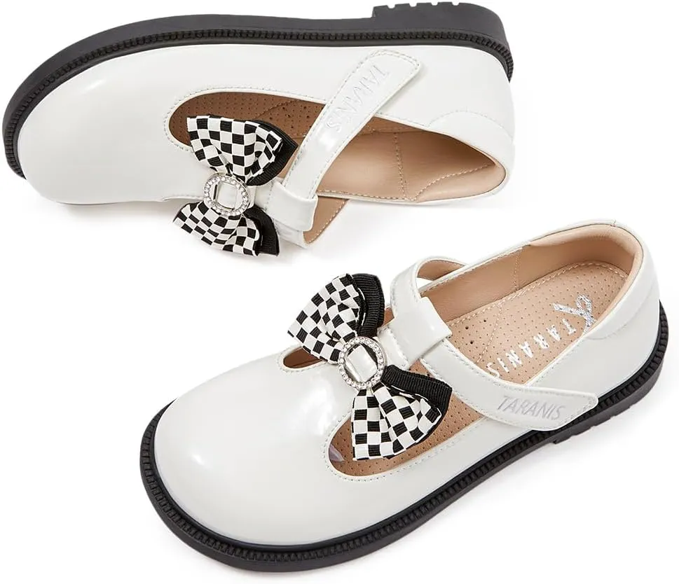Toddler/Little Girls Mary Jane Bow Tie Flats Shoes Slip-on School Party Dress Shoes