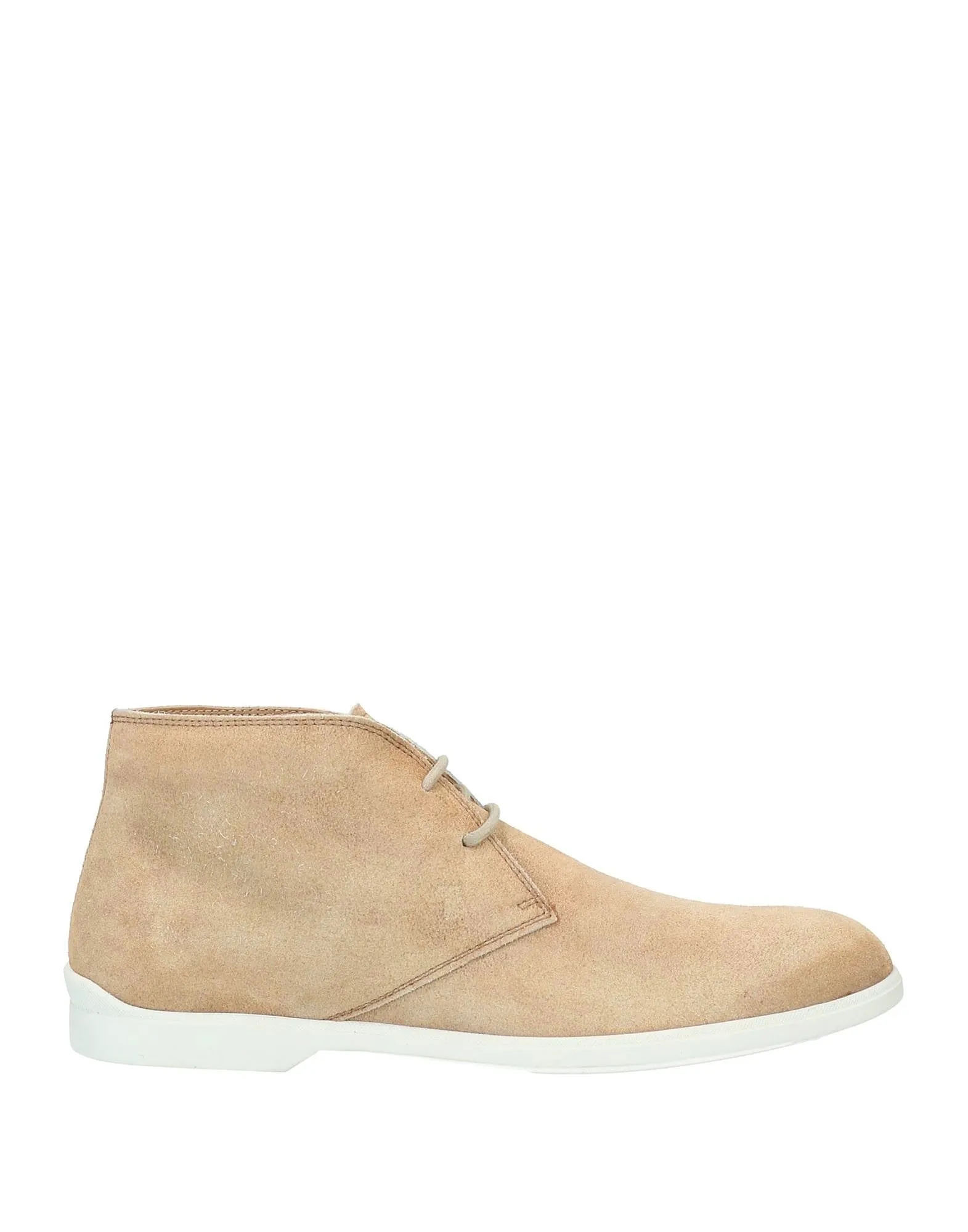Tod's Men's Polacco Beige Suede Rubber Sole Leather Lining Lace Up Elegant Boots