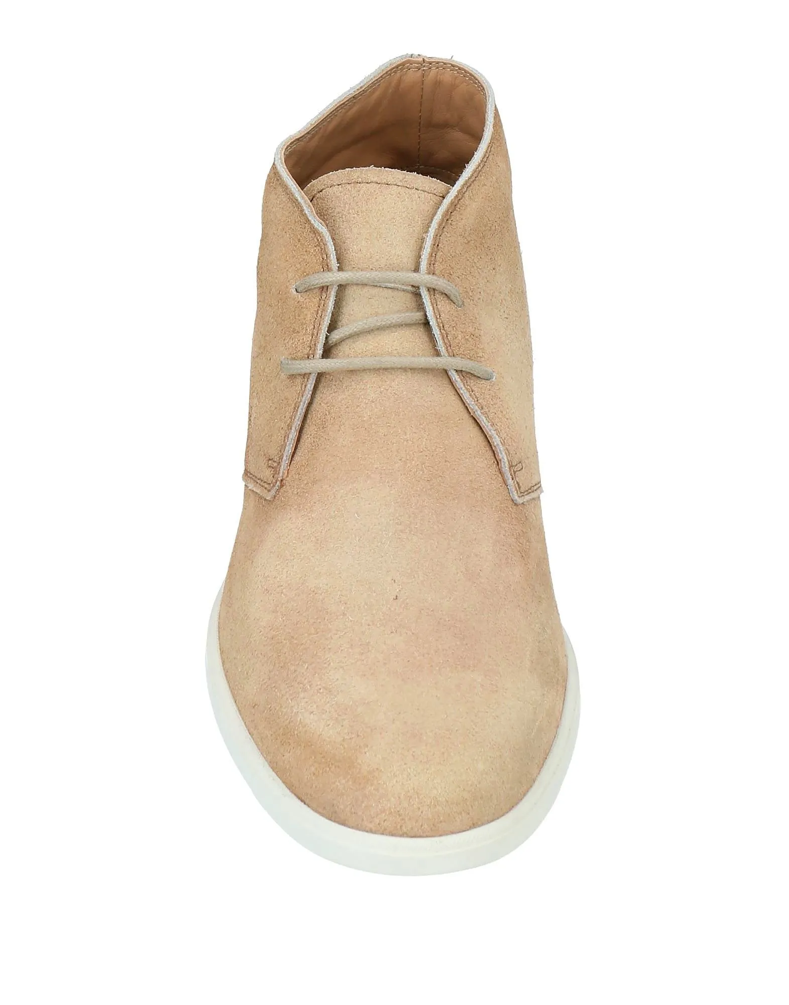 Tod's Men's Polacco Beige Suede Rubber Sole Leather Lining Lace Up Elegant Boots