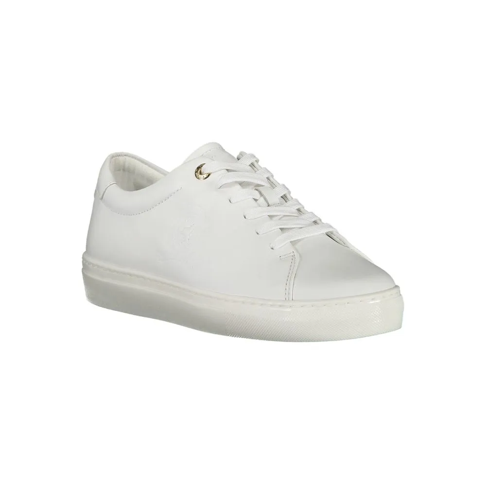 Tommy Hilfiger Sleek White Lace-Up Sneakers