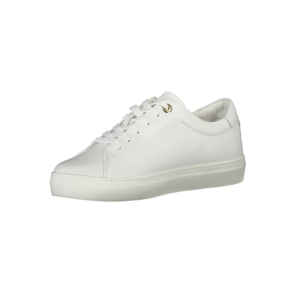 Tommy Hilfiger Sleek White Lace-Up Sneakers
