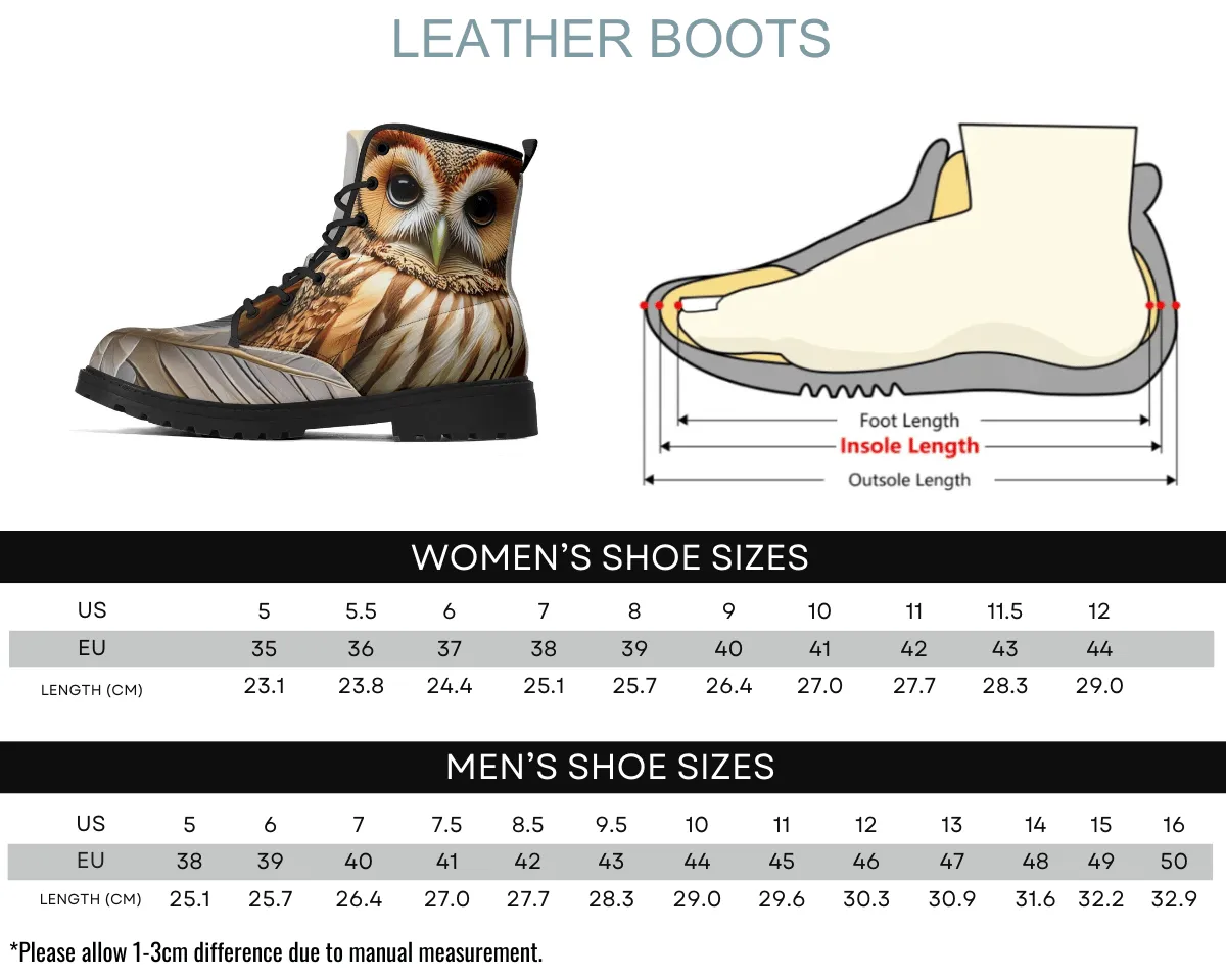 Twilight Owl Leather Boots
