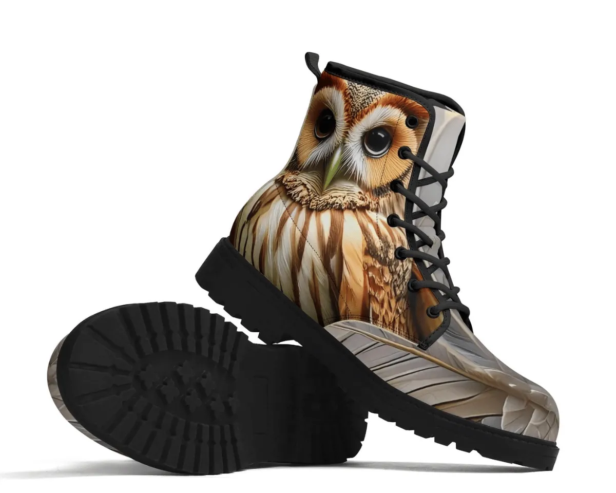 Twilight Owl Leather Boots