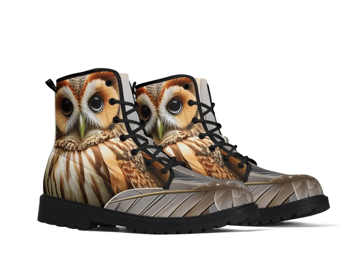 Twilight Owl Leather Boots