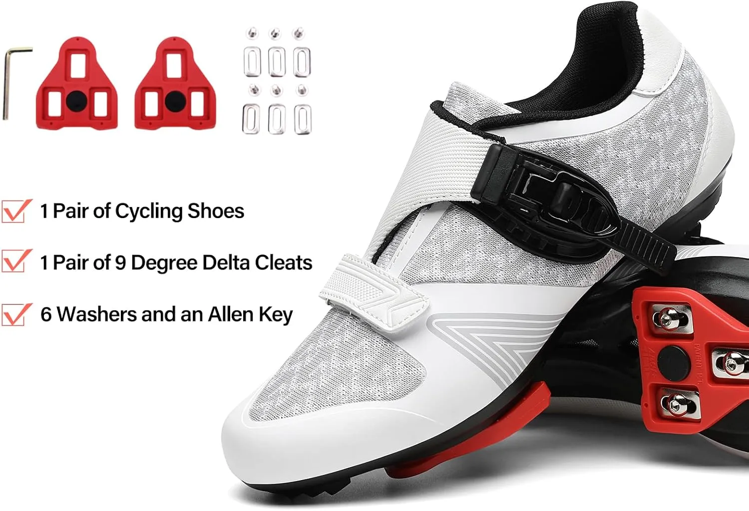 Unisex Cycling Shoes for Men Women Compatible with Peloton Bike Shoes with Delta Cleats for Road Biking Indoor Outdoor Pedal