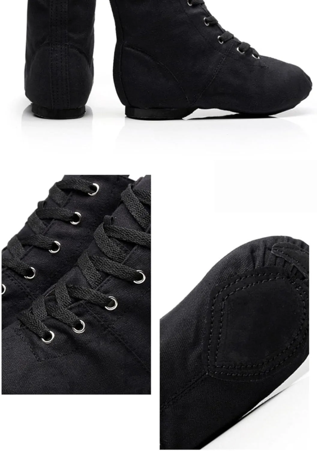 Unisex Kids Canvas Dance Shoes Jazz Shoes for Teens Girls Dance Boots Split Sole Ballroom Dancing Flat