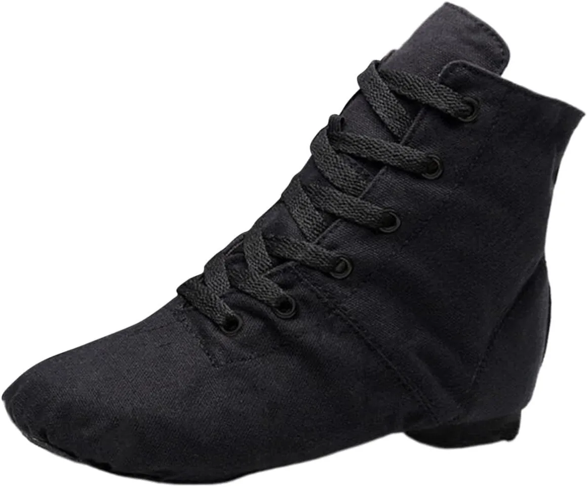 Unisex Kids Canvas Dance Shoes Jazz Shoes for Teens Girls Dance Boots Split Sole Ballroom Dancing Flat