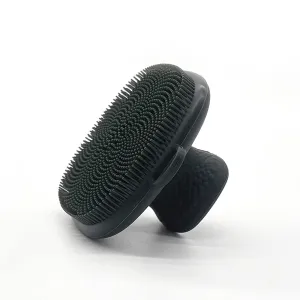VWMYQ Silicone Face Scrubber Facial Cleansing Brush Silicone Face Wash Brush Manual Waterproof Cleansing Skin Care Face Brushes for Cleansing and Exfoliating (Black)